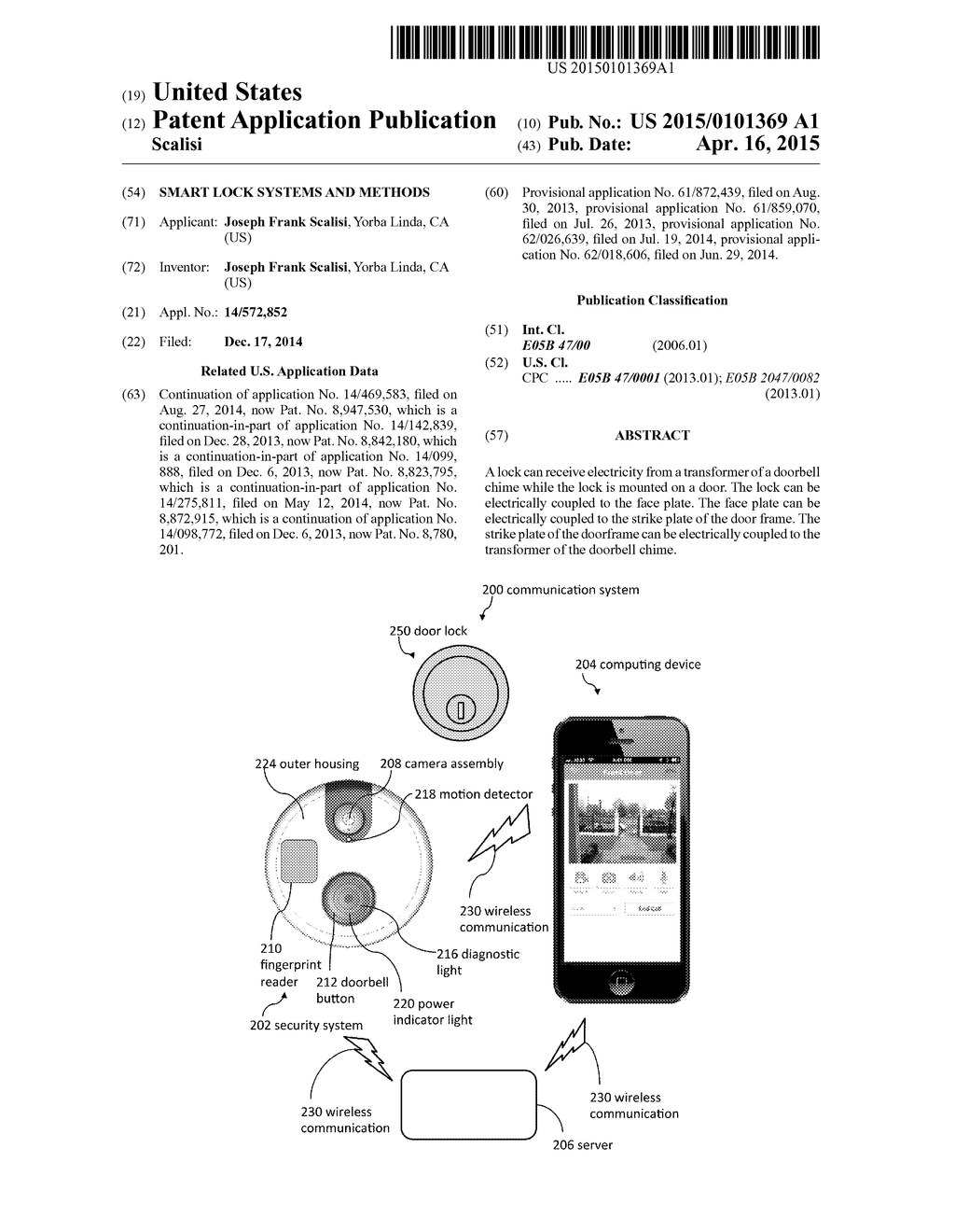 SMART LOCK SYSTEMS AND METHODS - diagram, schematic, and image 01