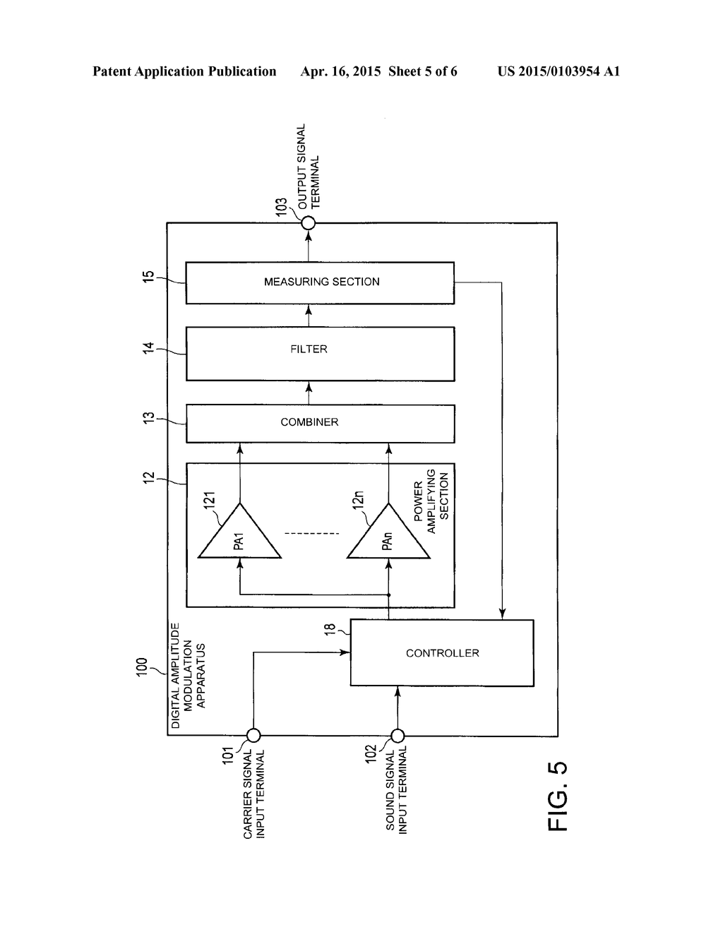 DIGITAL AMPLITUDE MODULATION APPARATUS AND CONTROL METHOD OF DIGITAL     AMPLITUDE MODULATION APPARATUS - diagram, schematic, and image 06