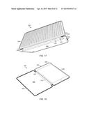 PROTECTIVE COVER FOR ELECTRONIC DEVICE WITH SURFACE FOR ATTACHING BUILDING     ELEMENTS diagram and image