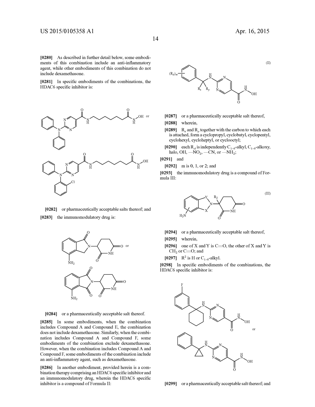 COMBINATIONS OF HISTONE DEACETYLASE INHIBITORS AND IMMUNOMODULATORY DRUGS - diagram, schematic, and image 43