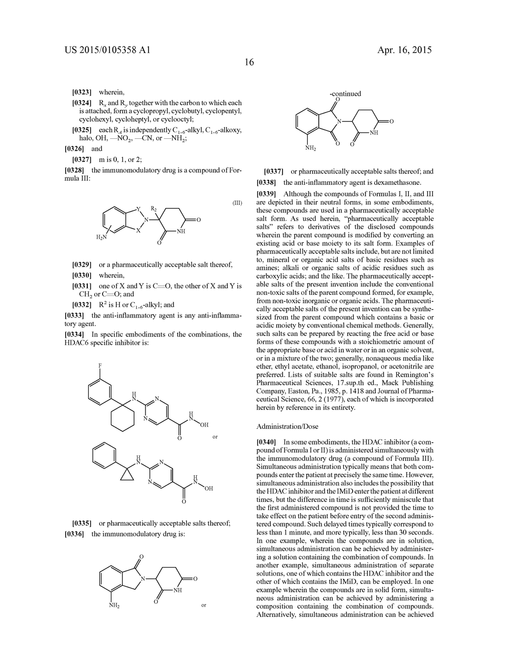 COMBINATIONS OF HISTONE DEACETYLASE INHIBITORS AND IMMUNOMODULATORY DRUGS - diagram, schematic, and image 45