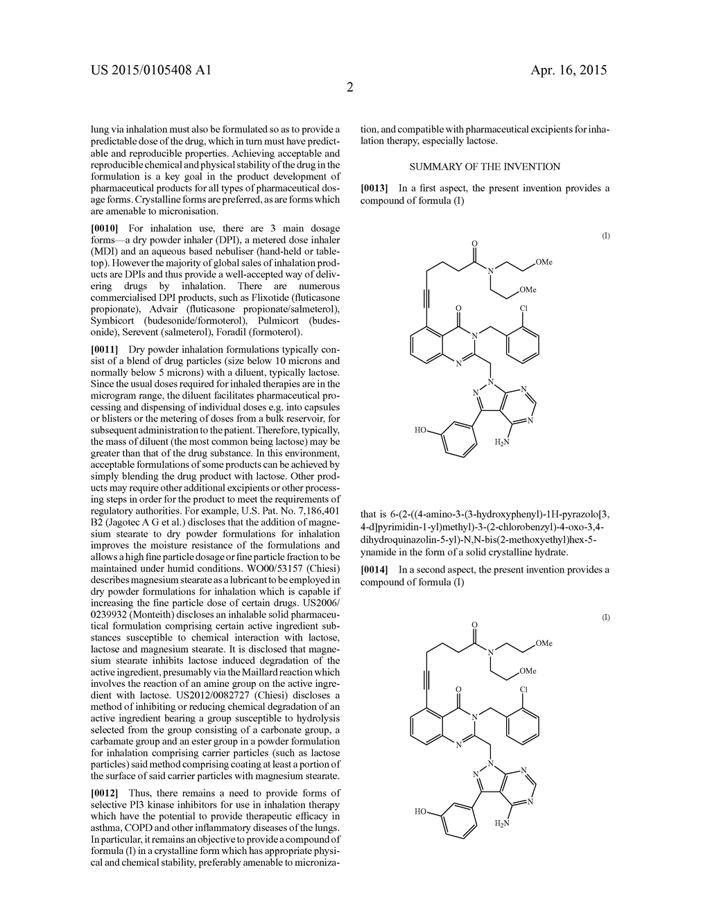 CRYSTALLINE Pl3 KINASE INHIBITORS - diagram, schematic, and image 22