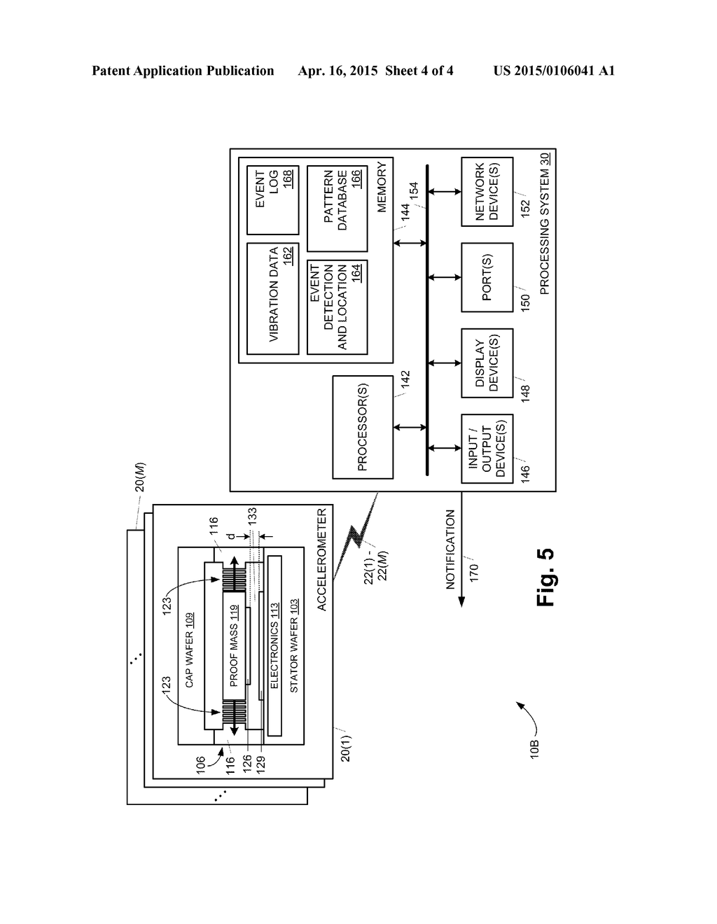 NOTIFICATION BASED ON AN EVENT IDENTIFIED FROM VIBRATION DATA - diagram, schematic, and image 05