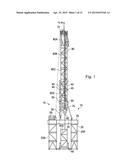 SELF-ELEVATING MAST EMPLOYING DRAW WORKS diagram and image