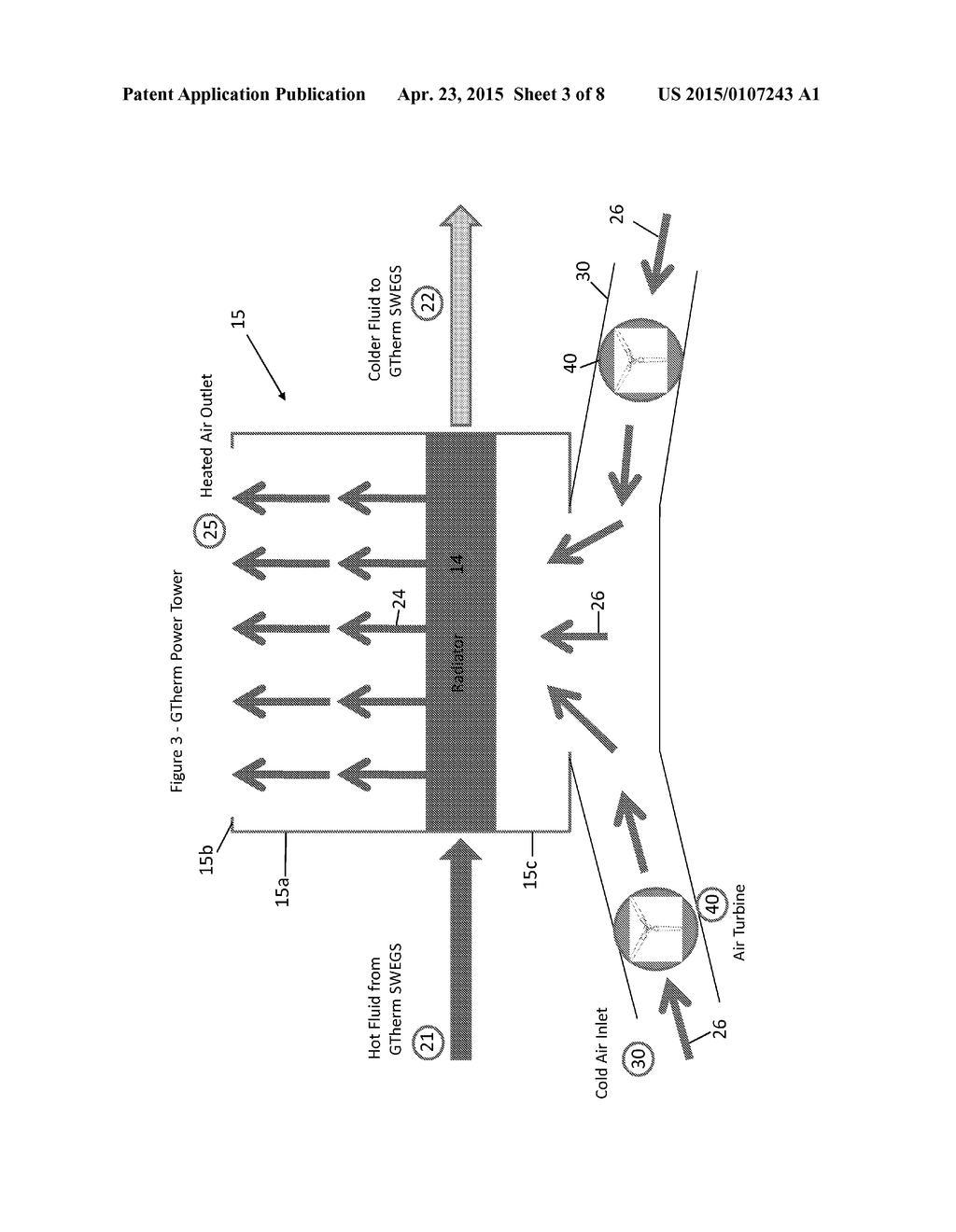 Power Tower - System and Method of Using Air Flow Generated by Geothermal     Generated Heat to Drive Turbines Generators for the Generation of     Electricity - diagram, schematic, and image 04