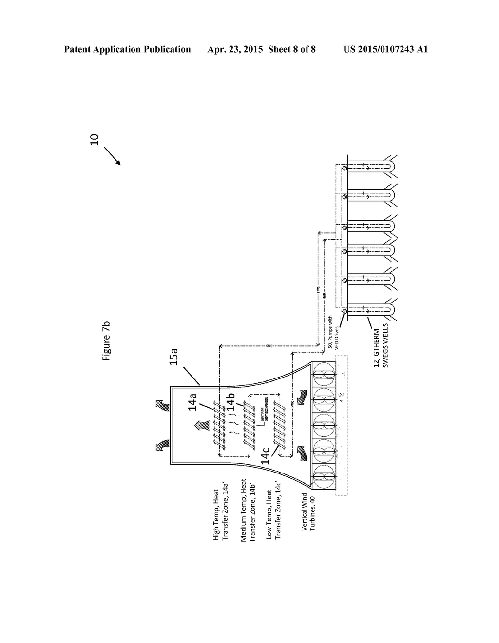 Power Tower - System and Method of Using Air Flow Generated by Geothermal     Generated Heat to Drive Turbines Generators for the Generation of     Electricity - diagram, schematic, and image 09