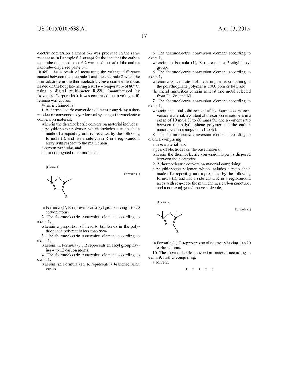 THERMOELECTRIC CONVERSION ELEMENT AND THERMOELECTRIC CONVERSION MATERIAL - diagram, schematic, and image 20