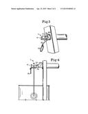 Ladder cup for hanging tools from a ladder diagram and image