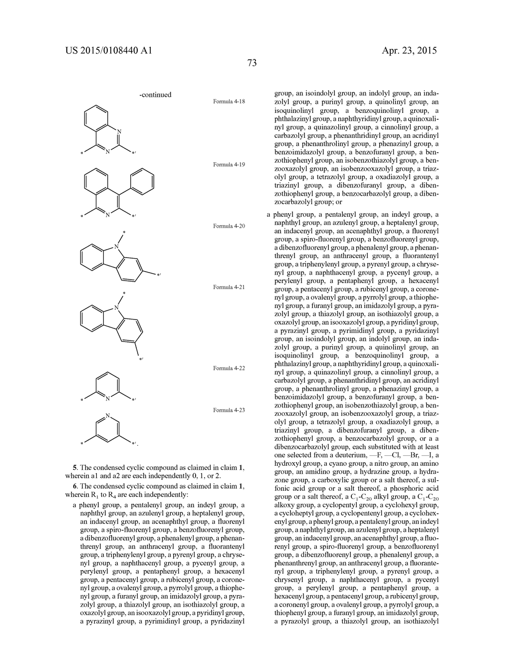 CONDENSED CYCLIC COMPOUND AND ORGANIC LIGHT EMITTING DEVICE INCLUDING THE     SAME - diagram, schematic, and image 75