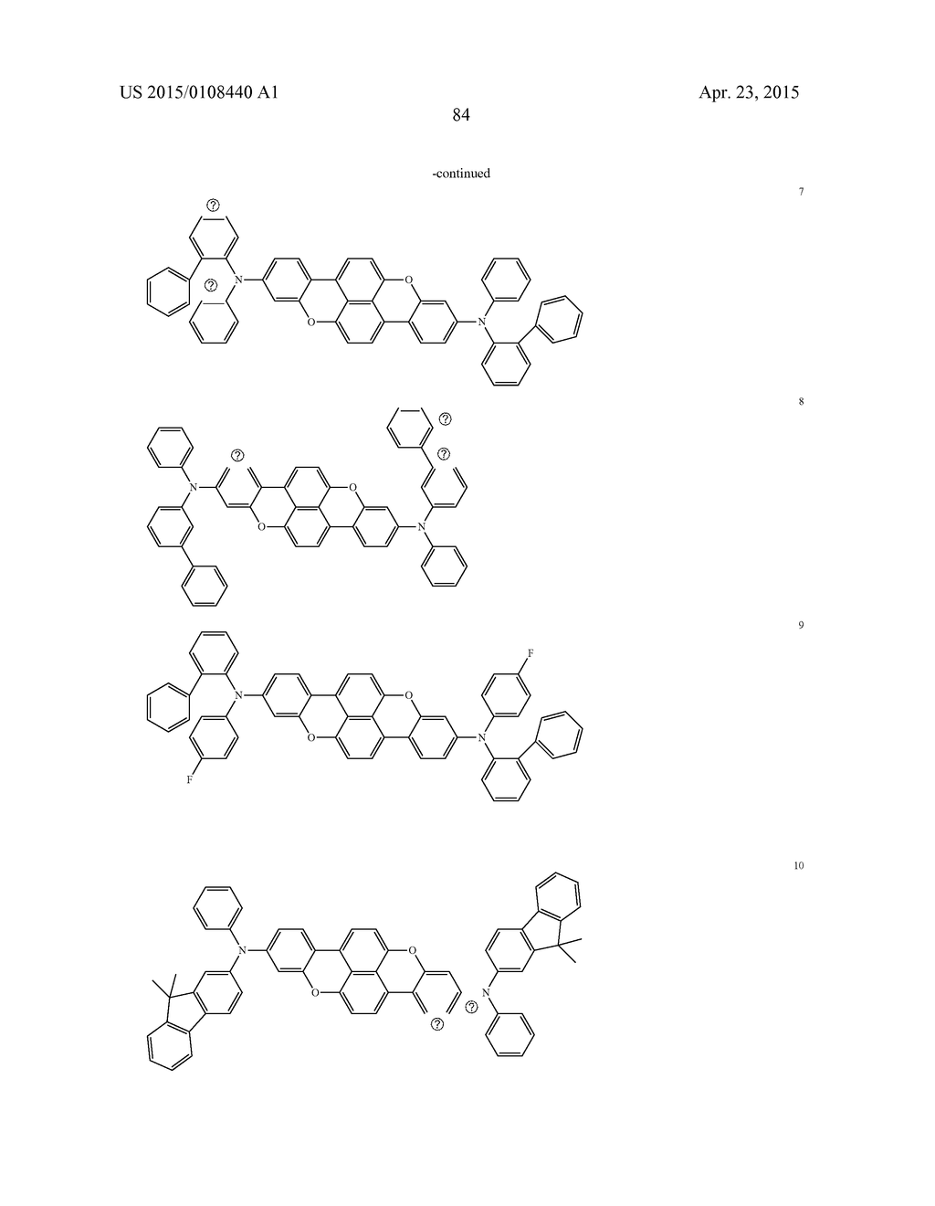 CONDENSED CYCLIC COMPOUND AND ORGANIC LIGHT EMITTING DEVICE INCLUDING THE     SAME - diagram, schematic, and image 86