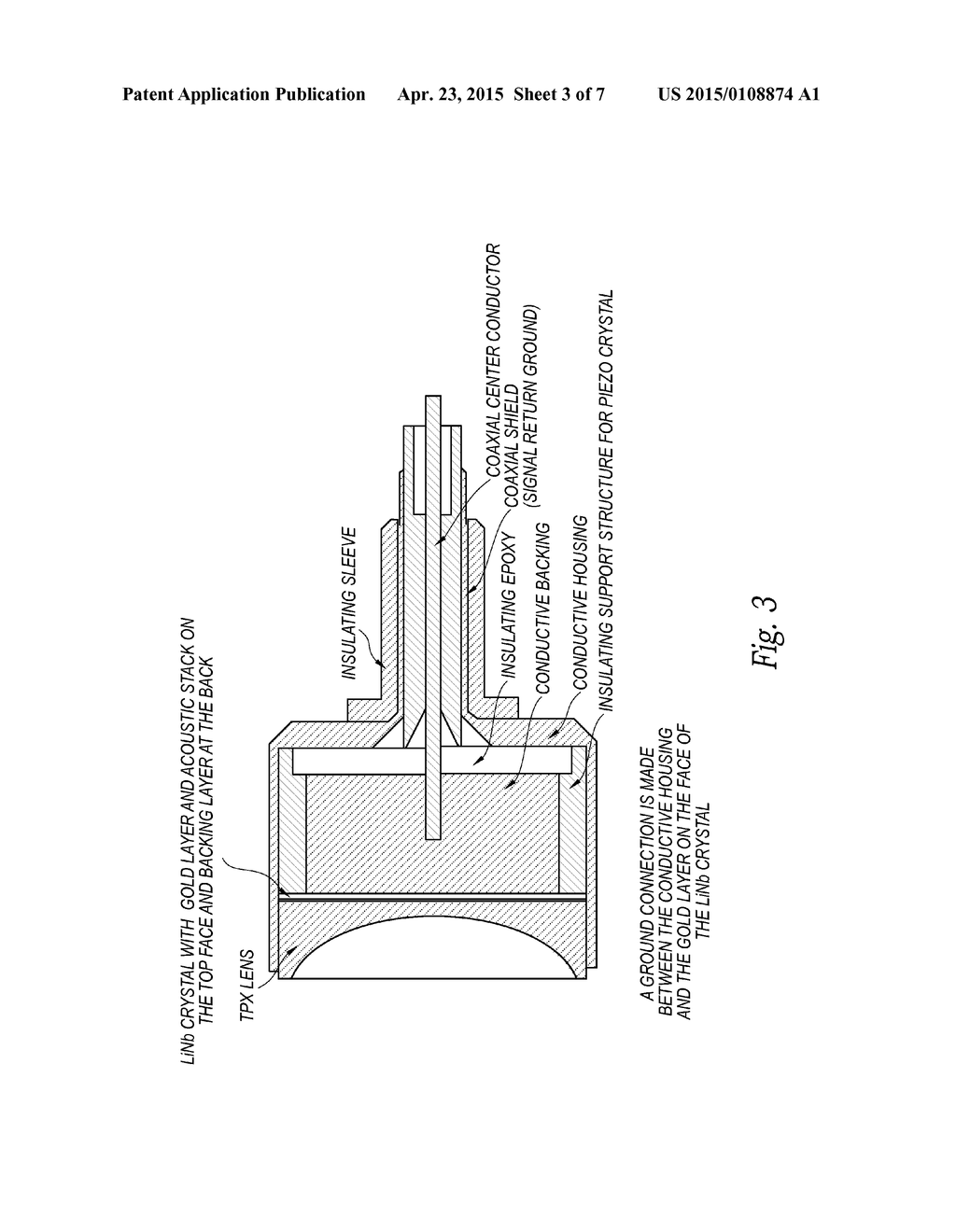 HIGH FREQUENCY ULTRASONIC TRANSDUCER AND MATCHING LAYER COMPRISING     CYANOACRYLATE - diagram, schematic, and image 04