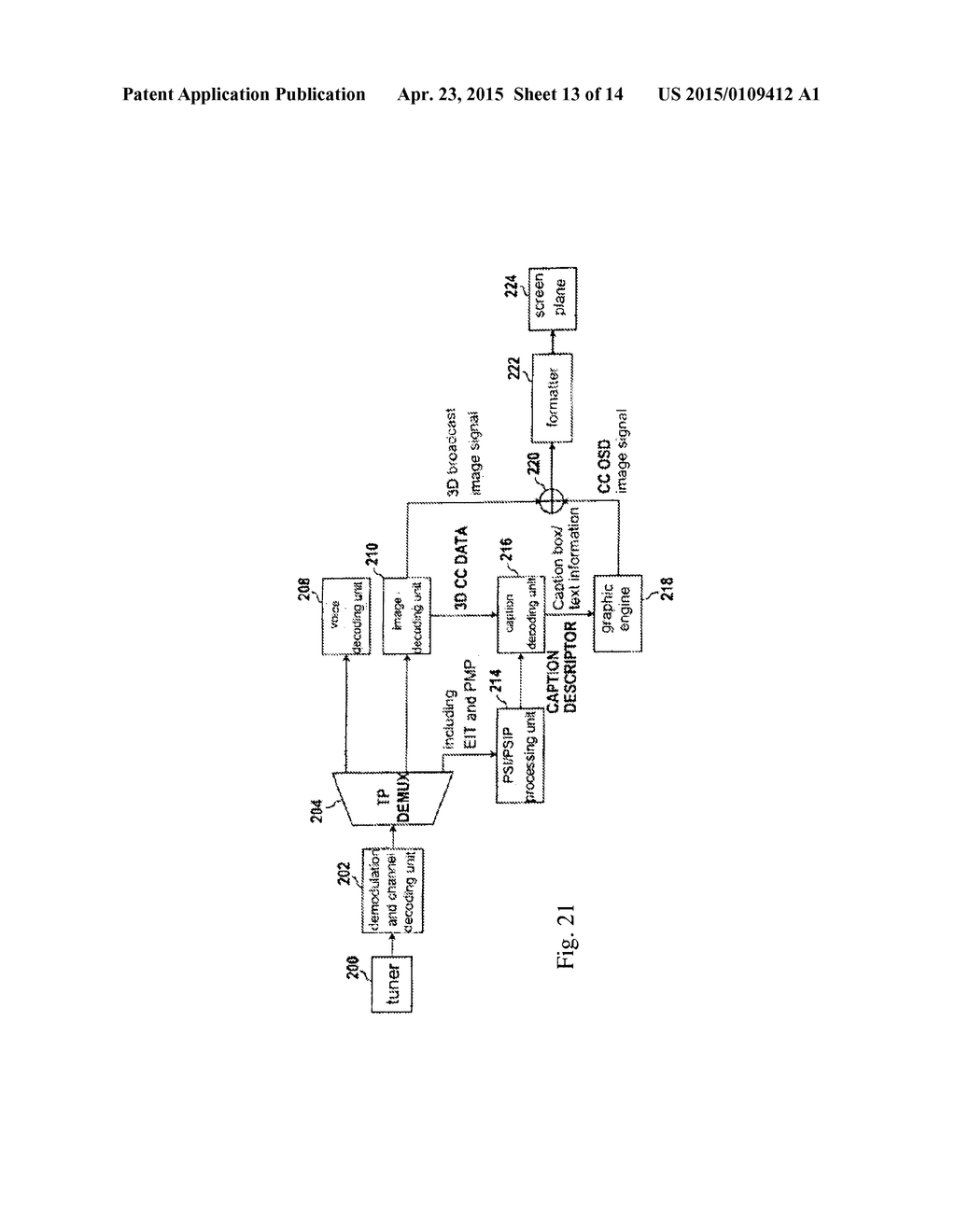 3D CAPTION SIGNAL TRANSMISSION METHOD AND 3D CAPTION DISPLAY METHOD - diagram, schematic, and image 14