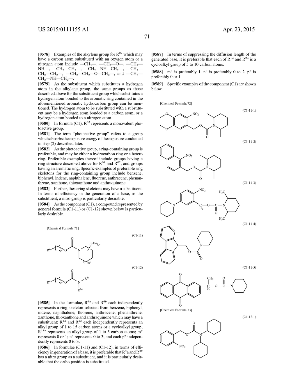 RESIST COMPOSITION, METHOD OF FORMING RESIST PATTERN, COMPOUND AND     POLYMERIC COMPOUND - diagram, schematic, and image 73