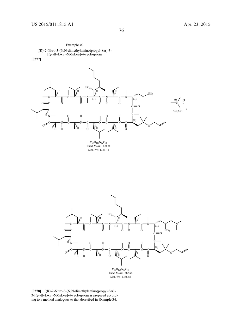 NOVEL CYCLOSPORIN DERIVATIVES FOR THE TREATMENT AND PREVENTION OF VIRAL     INFECTIONS - diagram, schematic, and image 77