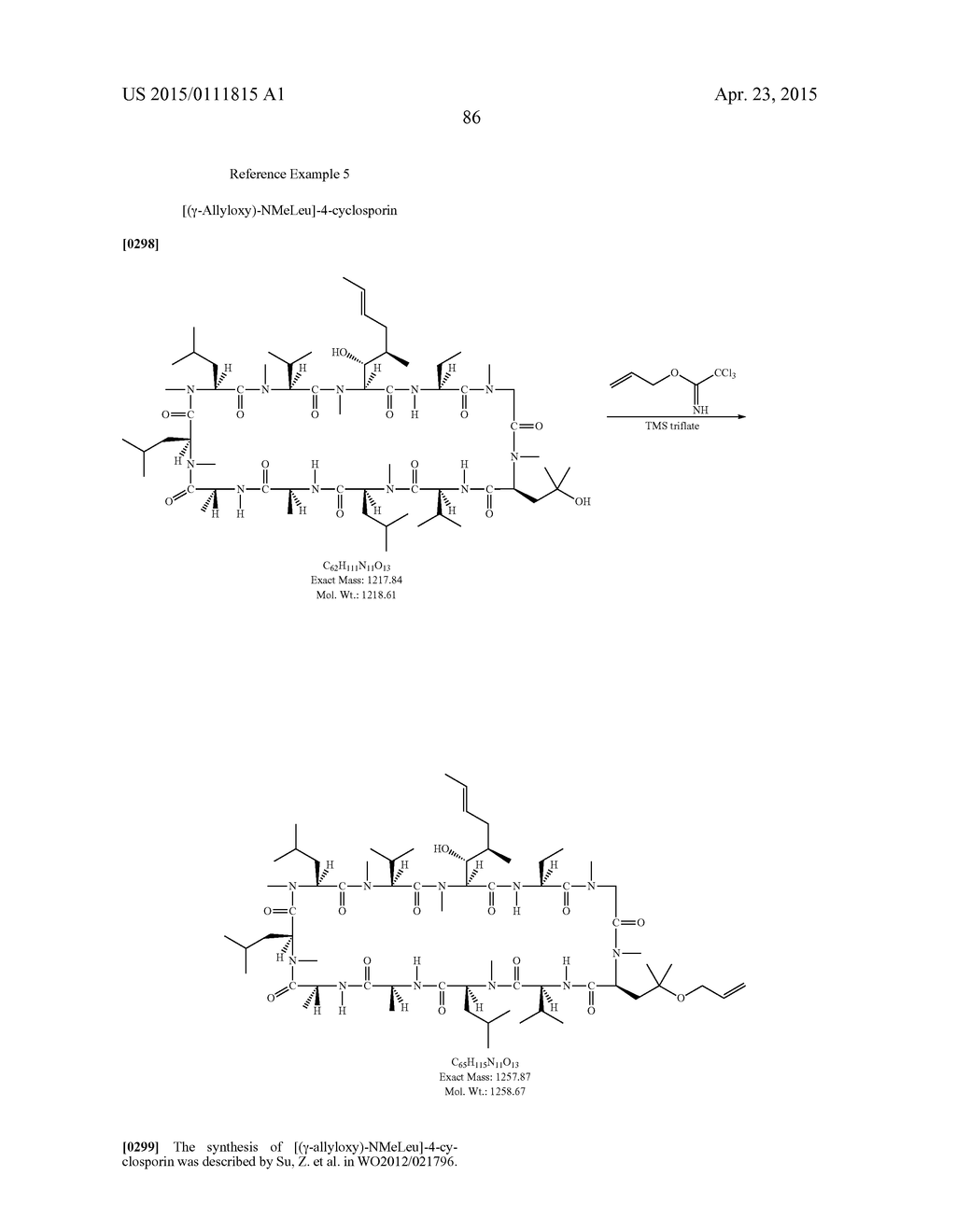 NOVEL CYCLOSPORIN DERIVATIVES FOR THE TREATMENT AND PREVENTION OF VIRAL     INFECTIONS - diagram, schematic, and image 87