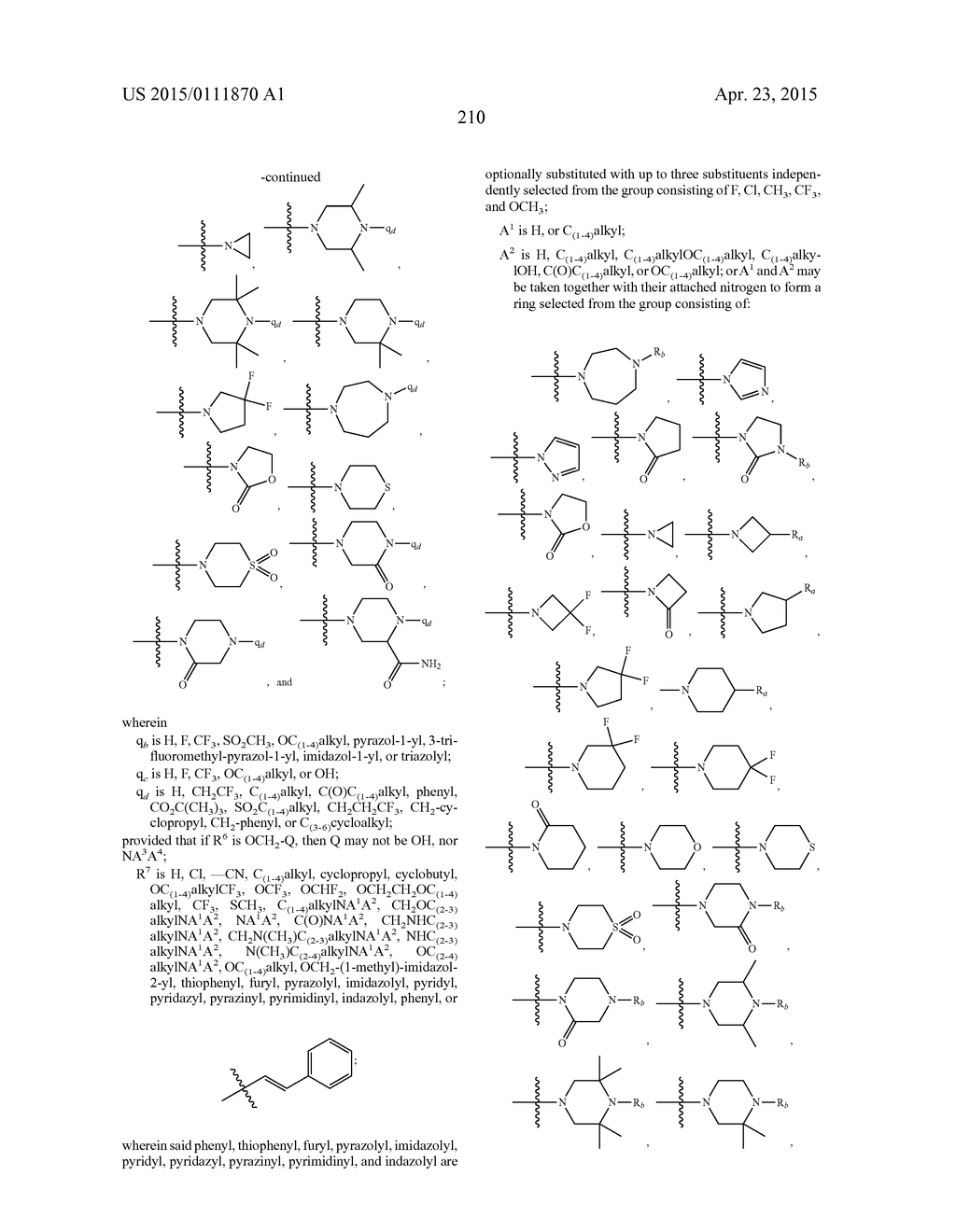 QUINOLINYL MODULATORS OF RORyt - diagram, schematic, and image 211