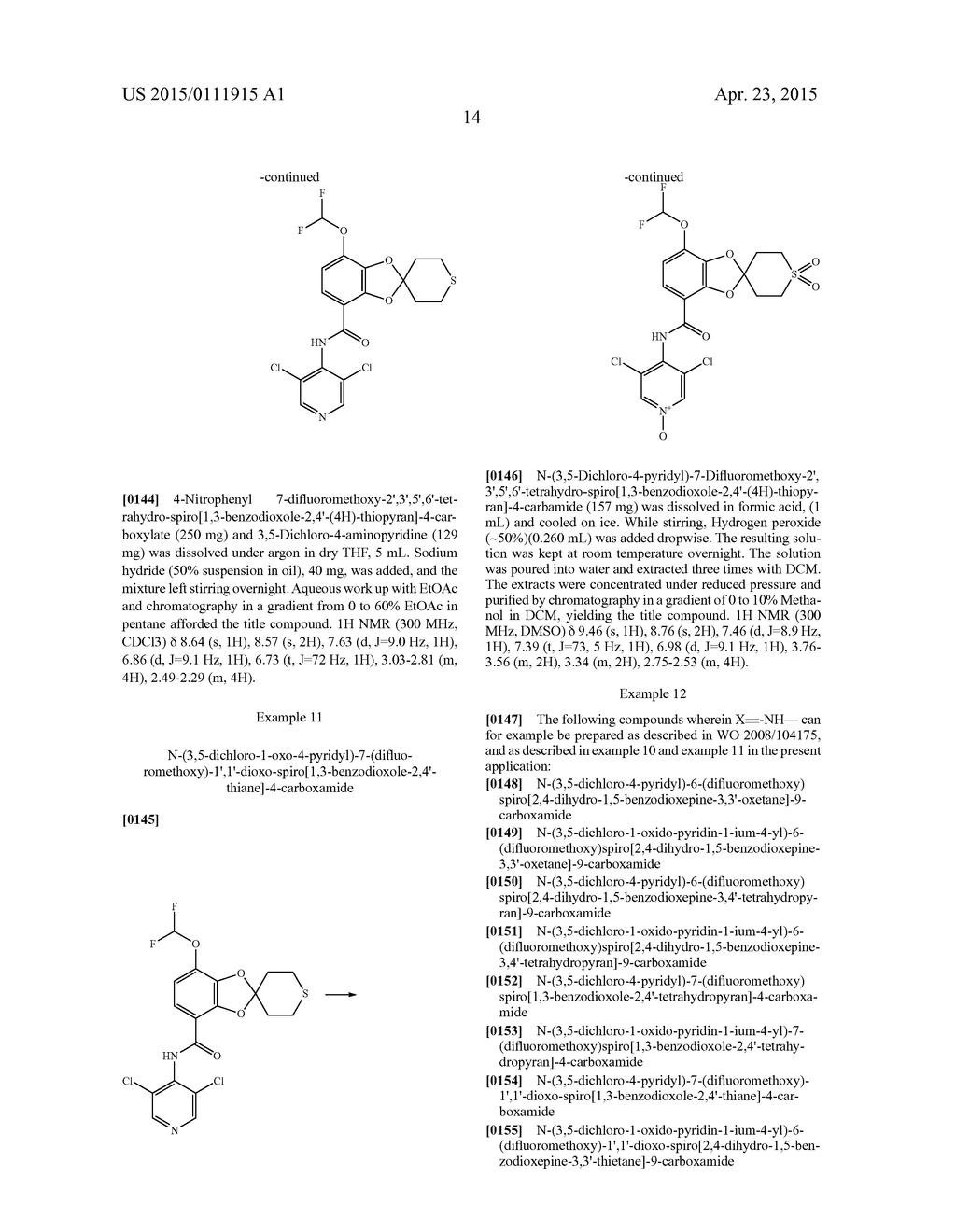 BENZODIOXOLE OR BENZODIOXEPINE HETEROCYCLIC COMPOUNDS AS PHOSPHODIESTERASE     INHIBITORS - diagram, schematic, and image 15