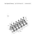 AUTOMATIC ROOT-CANAL TREATMENT-MATERIAL ARRANGEMENT AND SUPPLY DEVICE, AND     ROOT-CANAL TREATMENT-MATERIAL PACKAGING SYSTEM COMPRISING SAME diagram and image