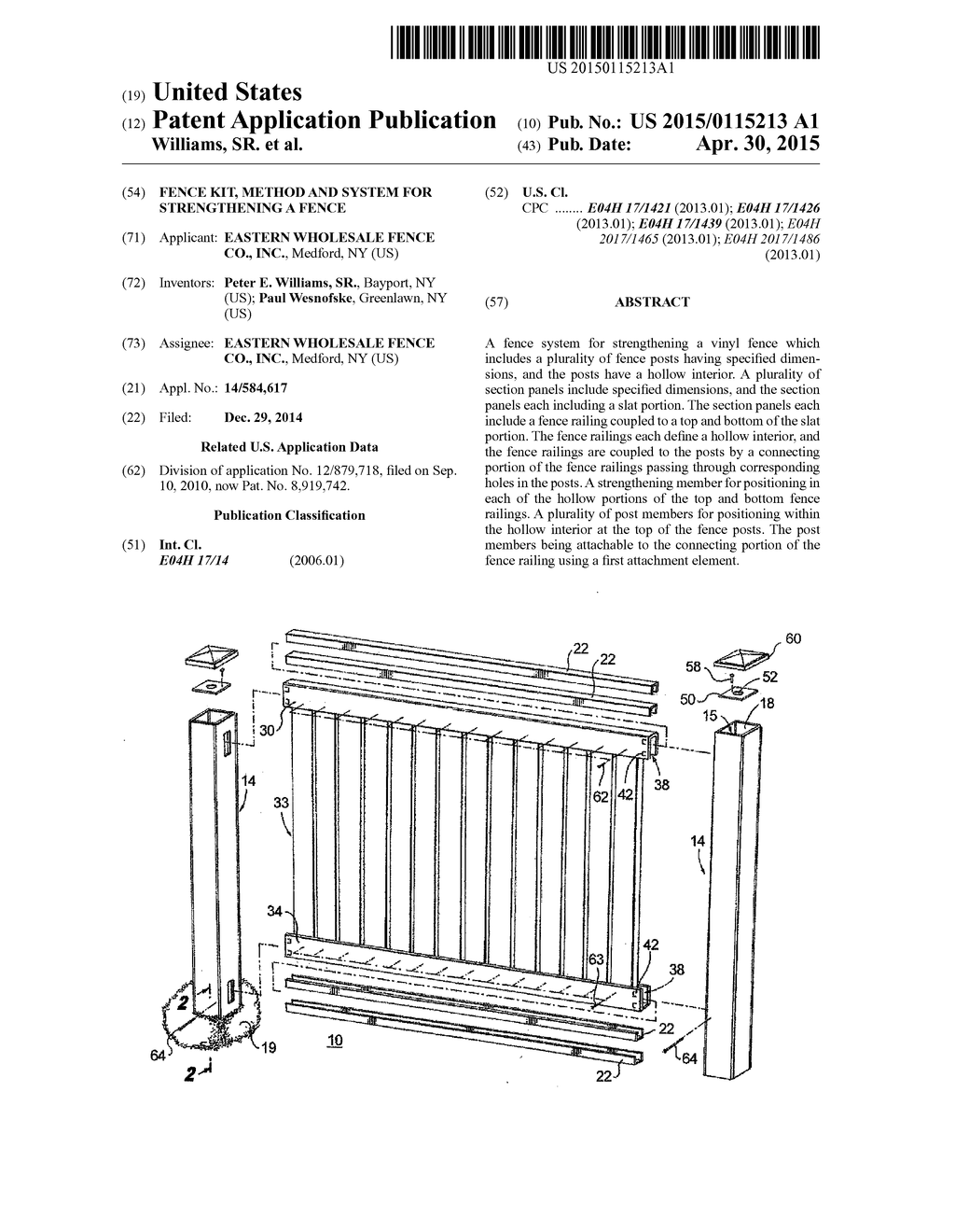 FENCE KIT, METHOD AND SYSTEM FOR STRENGTHENING A FENCE - diagram, schematic, and image 01