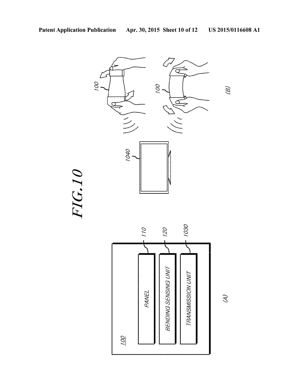 DISPLAY DEVICE AND METHOD FOR SENSING A BENDING OF THE DEVICE - diagram, schematic, and image 11