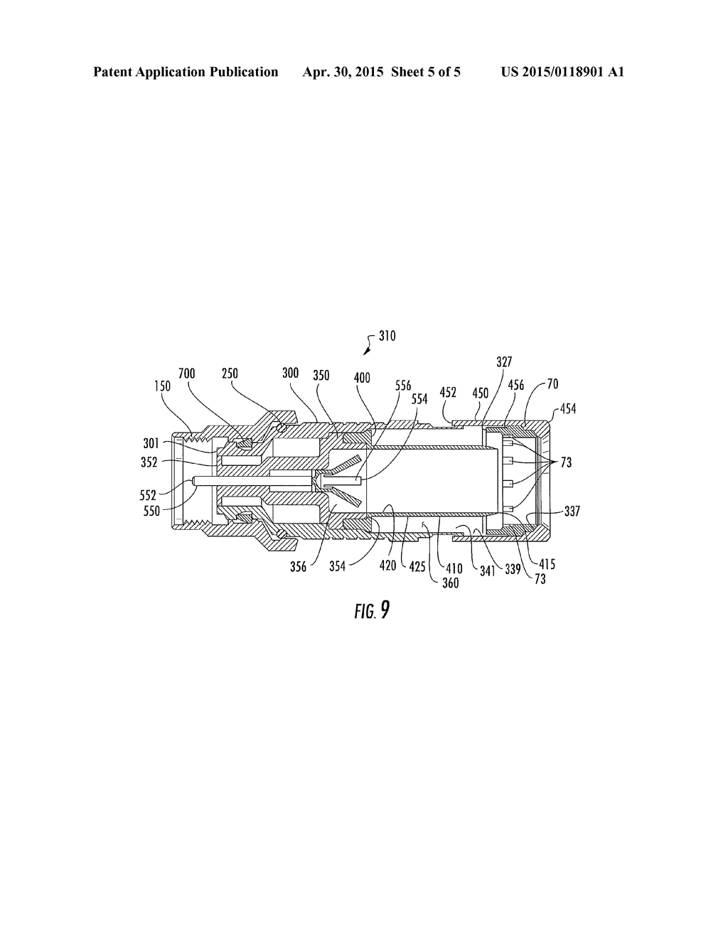 COAXIAL CABLE CONNECTOR HAVING A GRIPPING MEMBER WITH A NOTCH AND DISPOSED     INSIDE A SHELL - diagram, schematic, and image 06