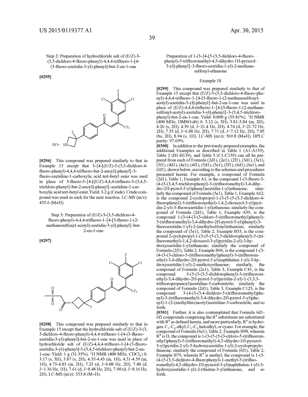 AZETIDINE DERIVATIVES AS ANTIPARASITIC AGENTS - diagram, schematic, and image 40