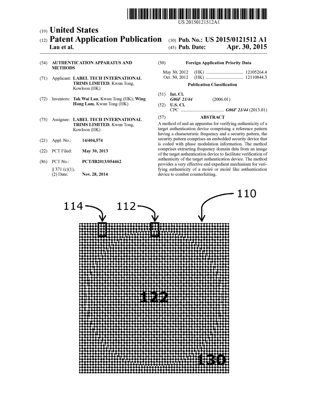 AUTHENTICATION APPARATUS AND METHODS - diagram, schematic, and image 01