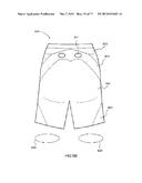 SHIRTS AND SHORTS HAVING ELASTIC AND NON-STRETCH PORTIONS AND BANDS TO     PROVIDE HIP AND POSTURE SUPPORT diagram and image