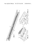 METHOD FOR INJECTION MOLDING END MUCKETS TO A PREVIOUSLY MOLDED VEHICLE     PANEL AND PRIOR TO INSTALLATION OF A SEPARATELY EXTRUDED AND ELONGATED     COMPRESSION SEAL diagram and image