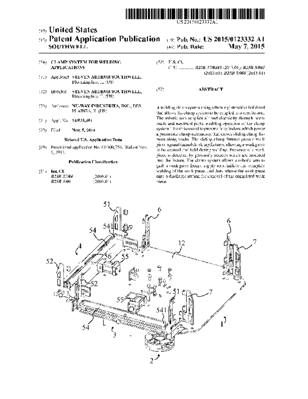 Clamp System For Welding Applications - diagram, schematic, and image 01