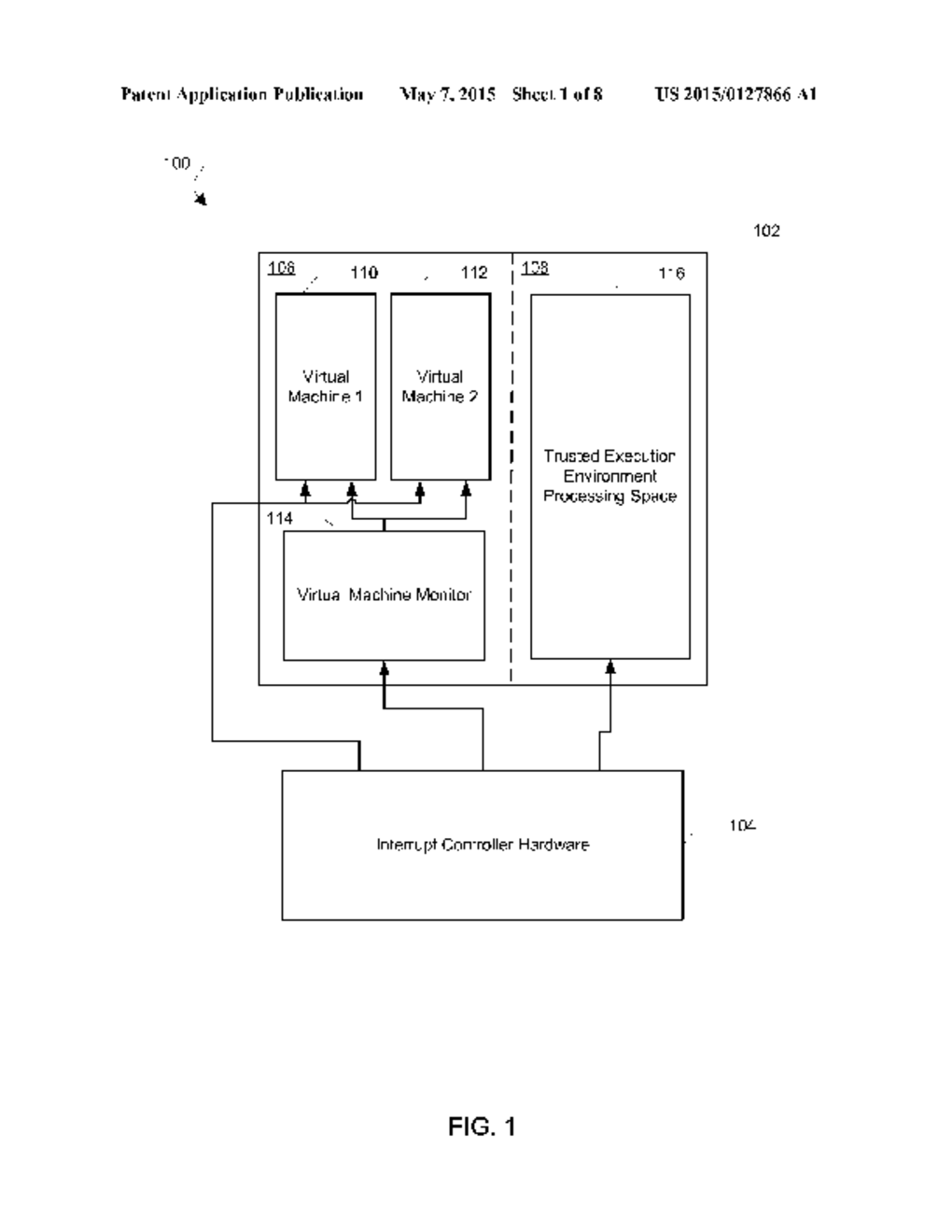 Secure, Fast and Normal Virtual Interrupt  Direct Assignment in a     Virtualized Interrupt Controller in a Mobile System-On-Chip - diagram, schematic, and image 02