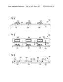 Electrically conductive frame on substrate for accommodating electronic     chips diagram and image