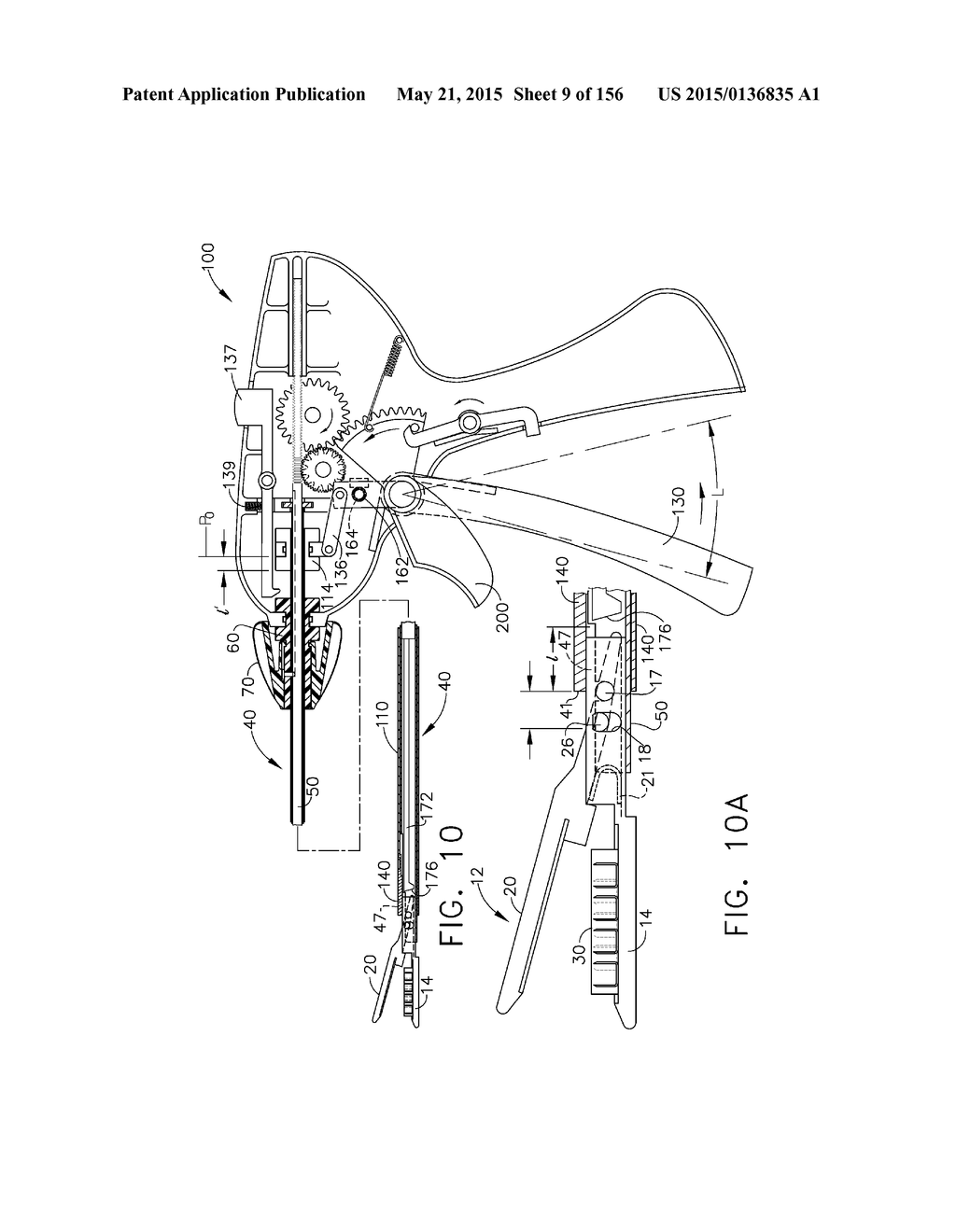 SURGICAL STAPLER WITH FLOATING ANVIL - diagram, schematic, and image 10