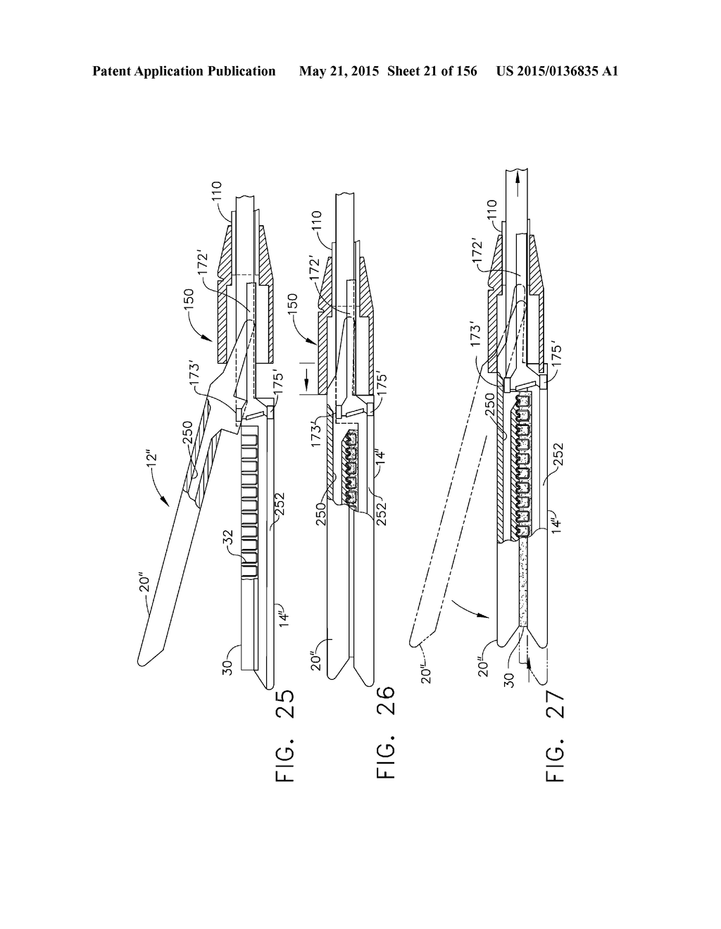 SURGICAL STAPLER WITH FLOATING ANVIL - diagram, schematic, and image 22