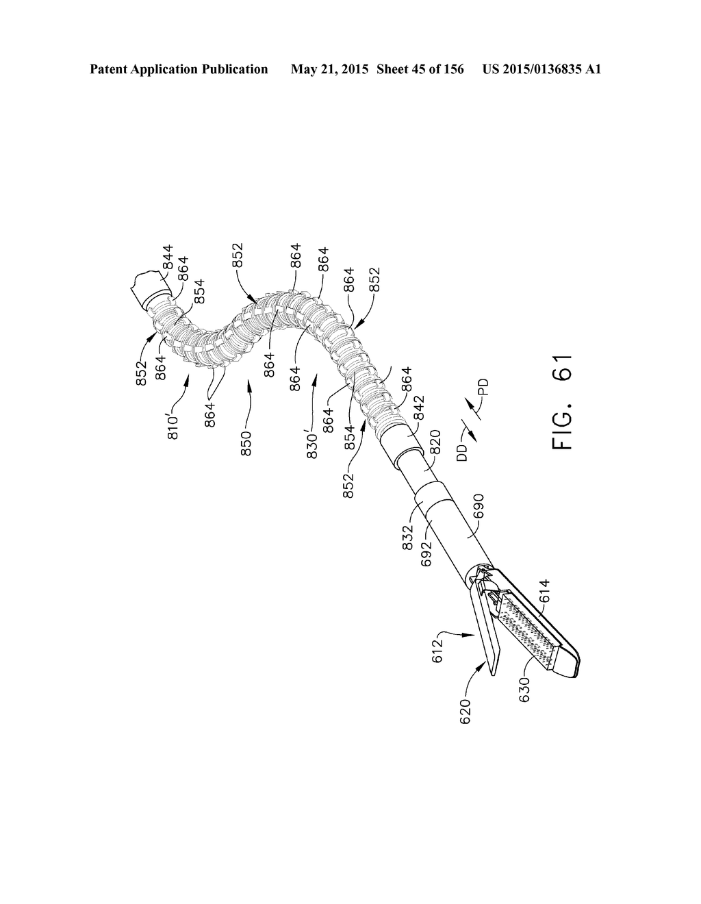 SURGICAL STAPLER WITH FLOATING ANVIL - diagram, schematic, and image 46