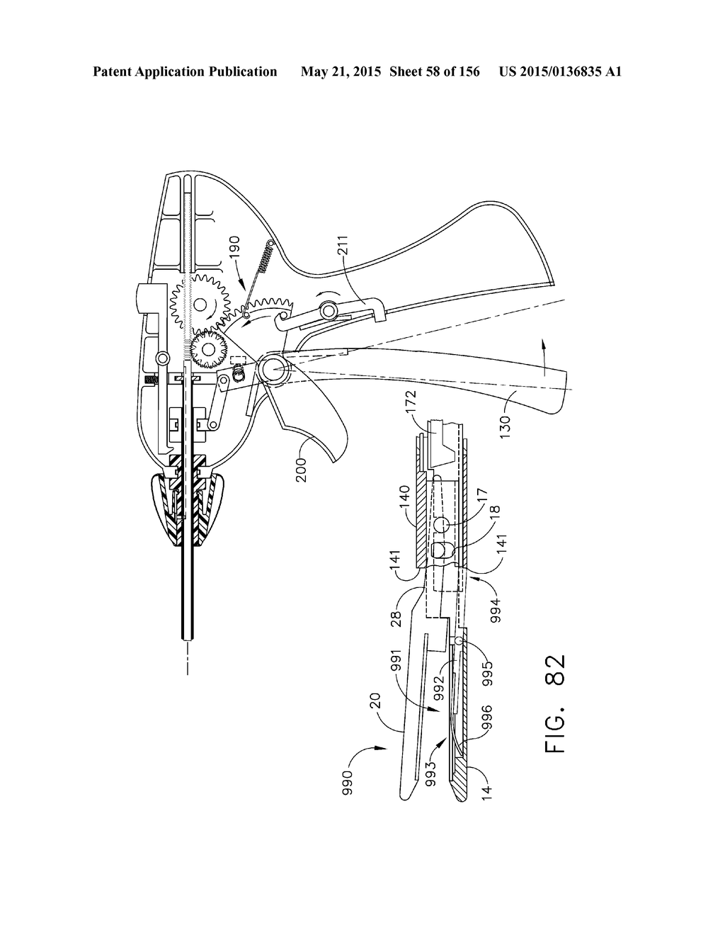 SURGICAL STAPLER WITH FLOATING ANVIL - diagram, schematic, and image 59