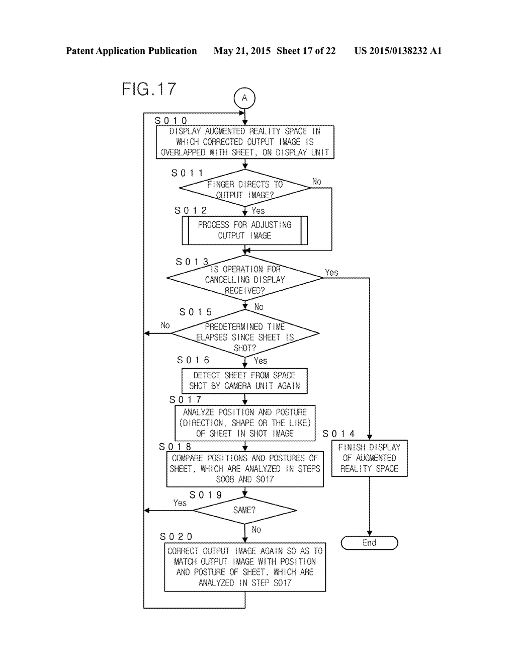 AR DISPLAY DEVICE, PROCESS CONTENTS SETTING DEVICE, PROCESS CONTENTS     SETTING METHOD AND NON-TRANSITORY COMPUTER-READABLE RECORDING MEDIUM - diagram, schematic, and image 18