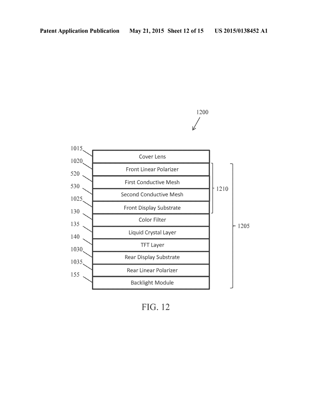 TOUCH SCREEN WITH CONDUCTIVE MESH UNDER POLARIZER - diagram, schematic, and image 13