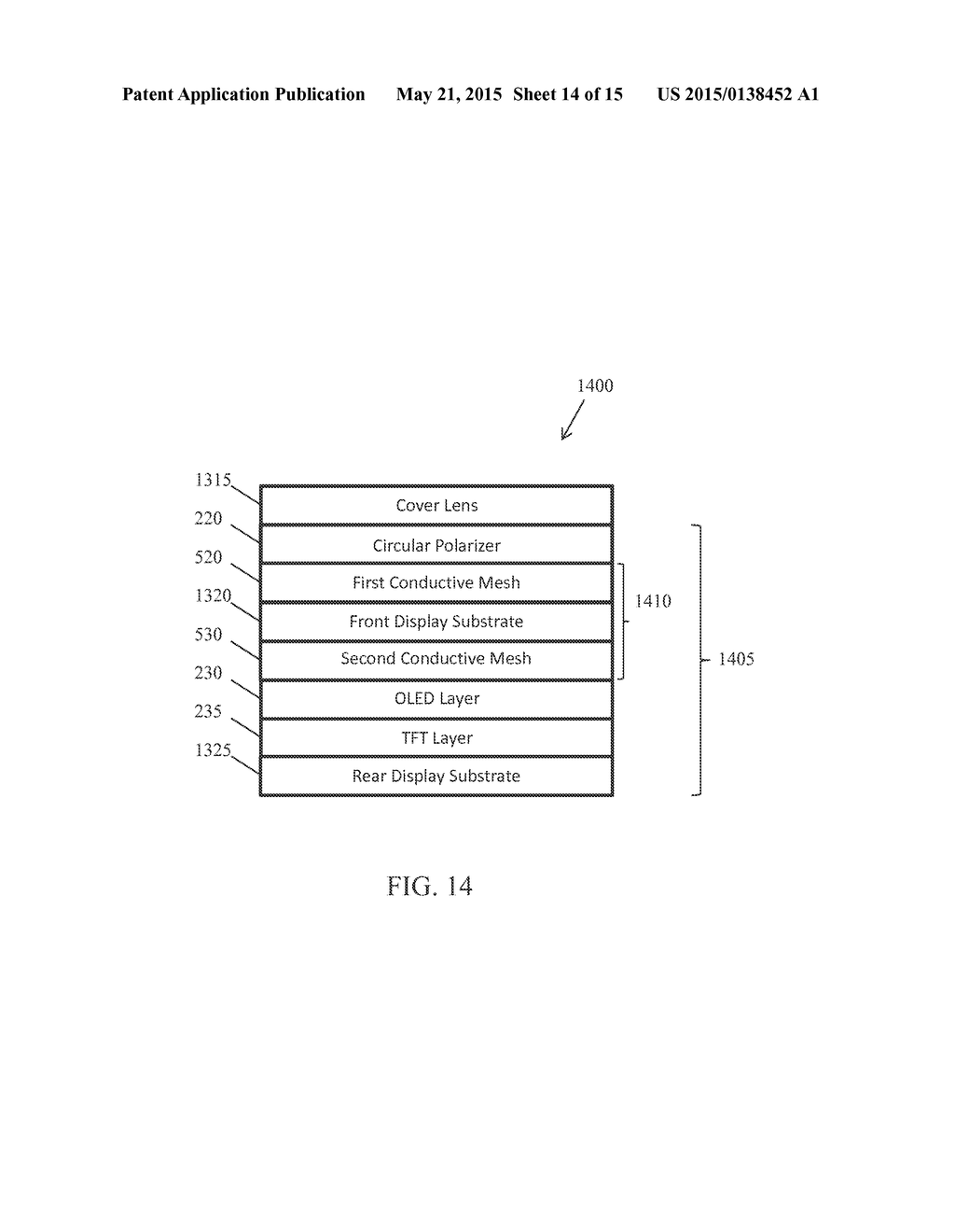 TOUCH SCREEN WITH CONDUCTIVE MESH UNDER POLARIZER - diagram, schematic, and image 15