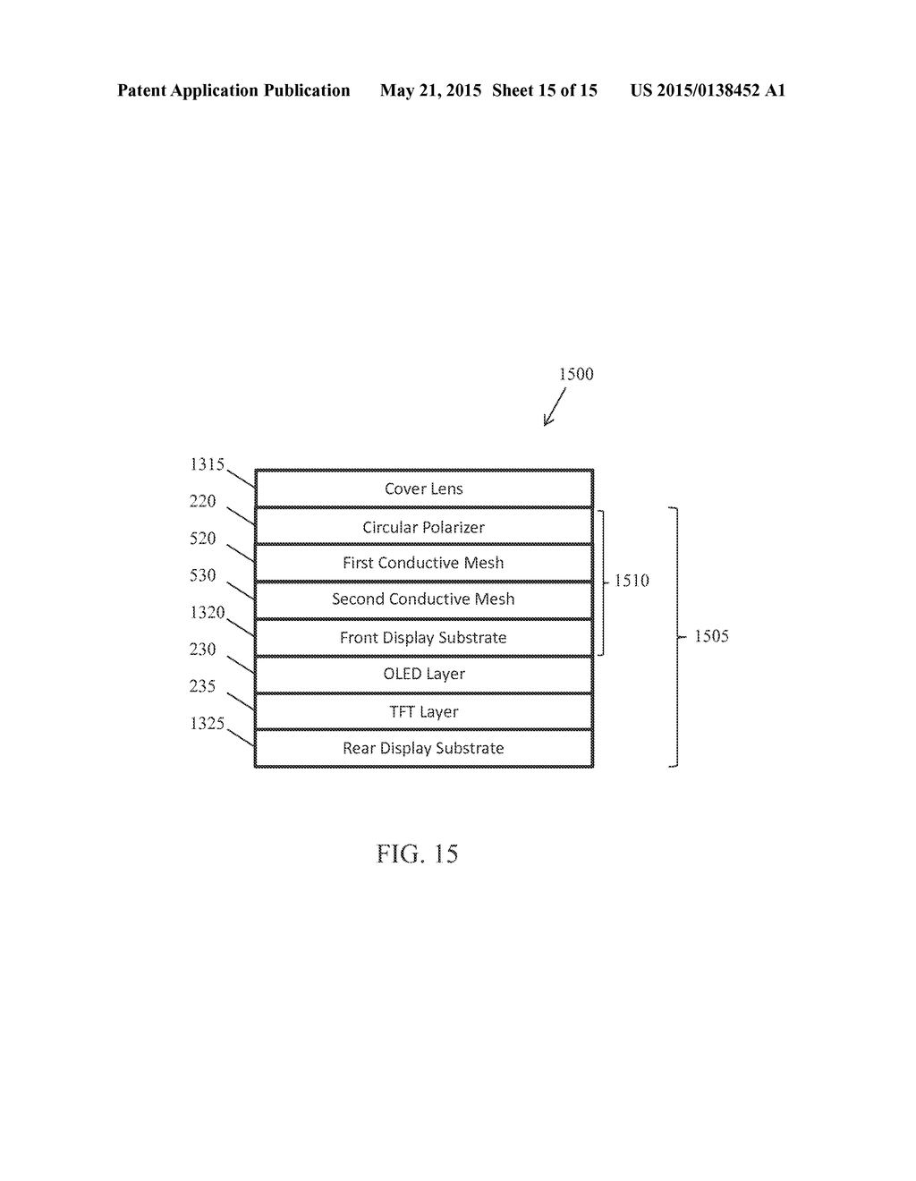 TOUCH SCREEN WITH CONDUCTIVE MESH UNDER POLARIZER - diagram, schematic, and image 16