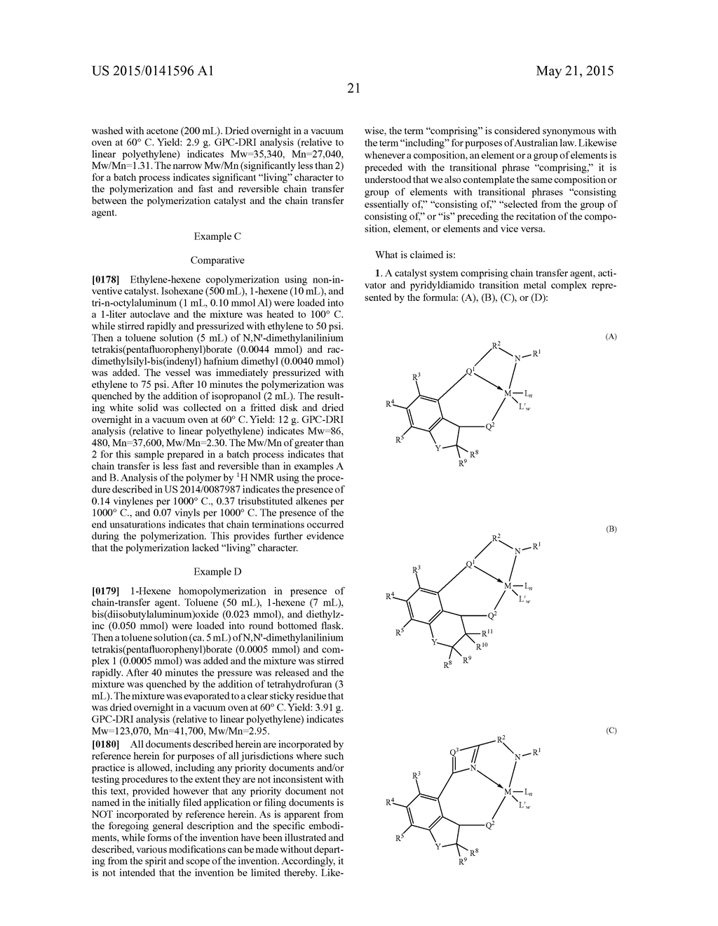 Catalyst Systems Comprising Pyridyldiamido Transition Metal Complexes and     Chain Transfer Agent and Use Thereof - diagram, schematic, and image 23