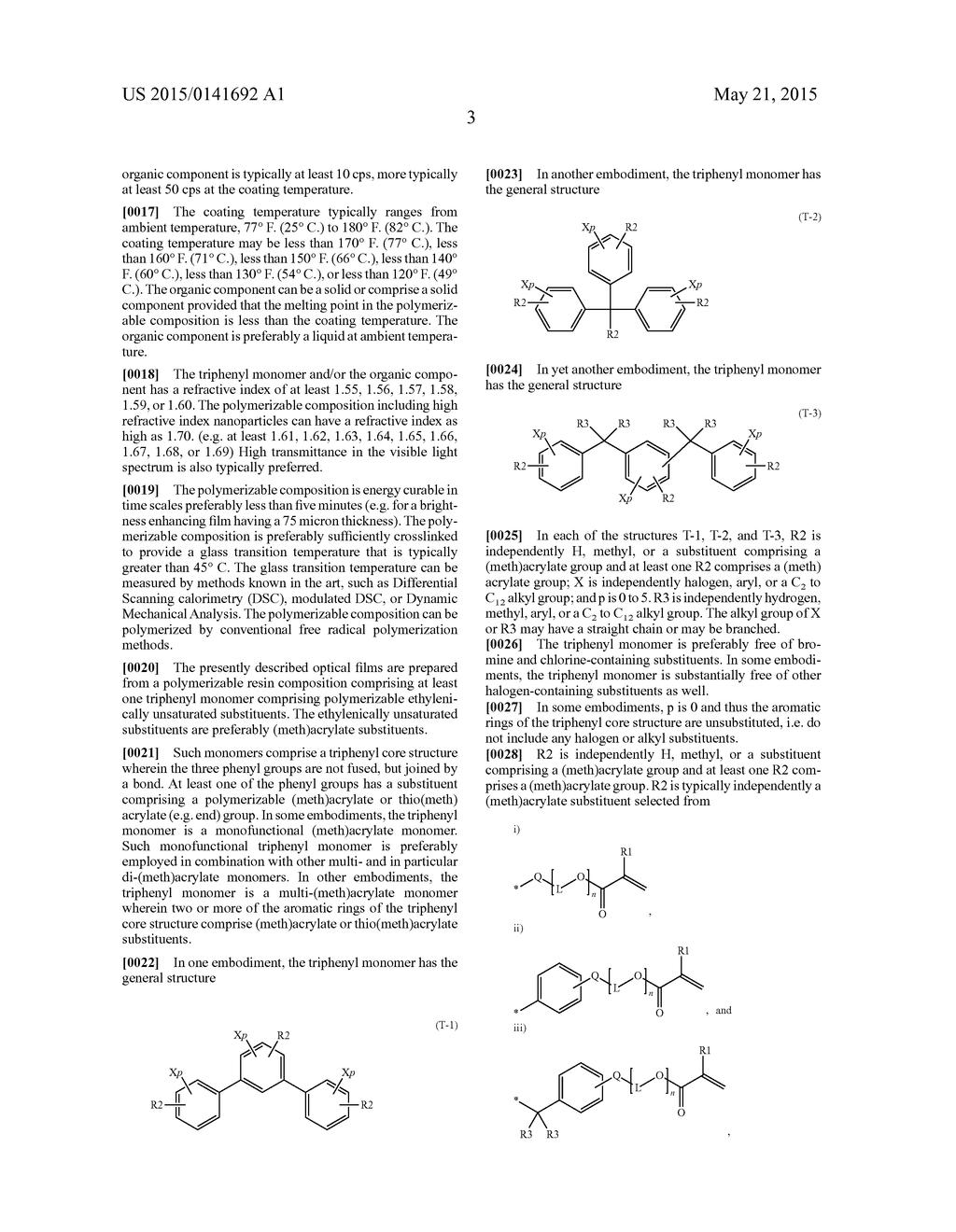 TRIPHENYL MONOMERS SUITABLE FOR MICROSTRUCTURED OPTICAL FILMS - diagram, schematic, and image 04