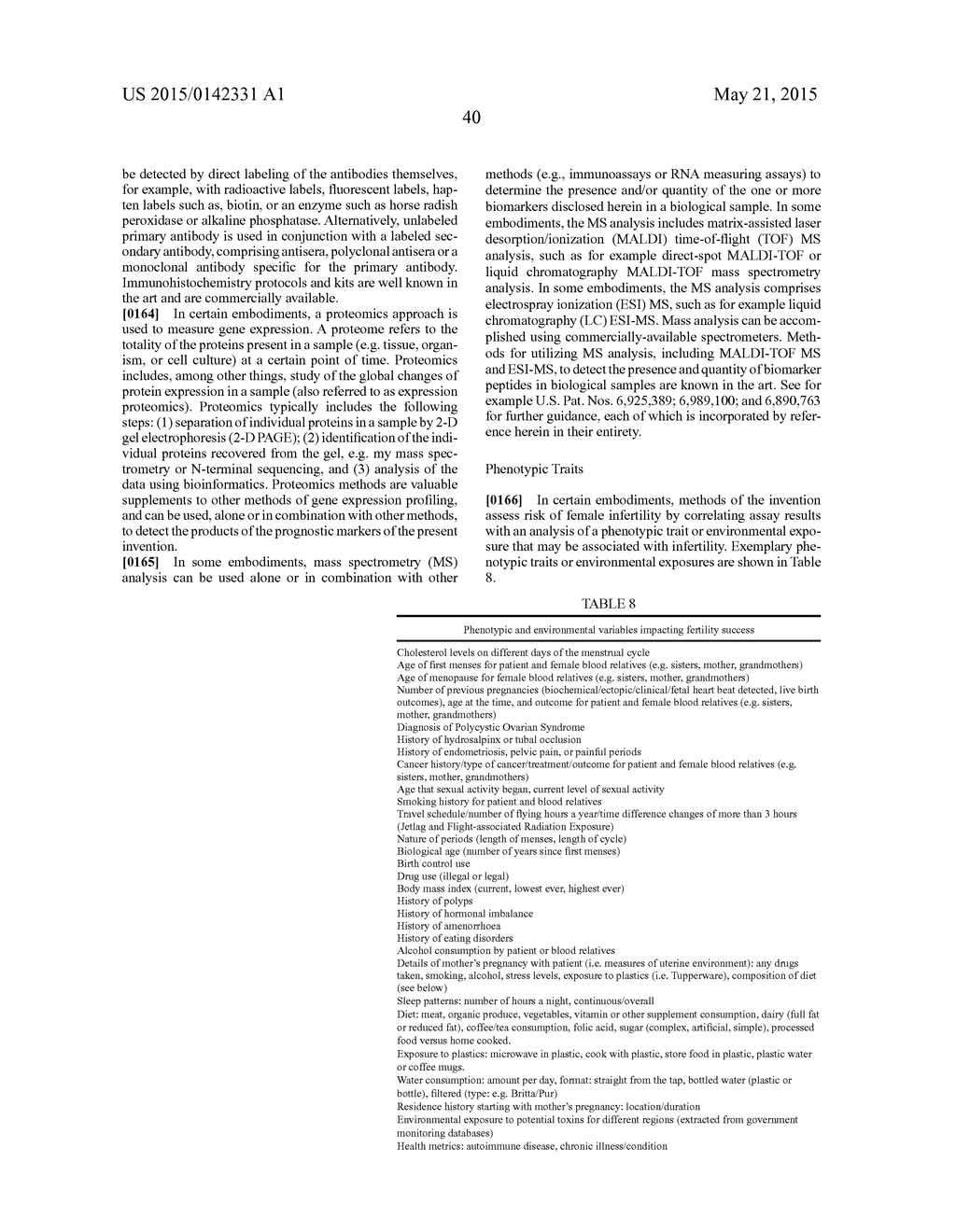 METHODS AND DEVICES FOR ASSESSING RISK OF FEMALE INFERTILITY - diagram, schematic, and image 56