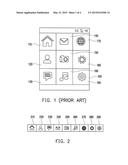 METHOD AND APPARATUS FOR OPERATING GRAPHIC MENU BAR AND RECORDING MEDIUM     USING THE SAME diagram and image