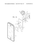 APPARATUS FOR SECURING A MOBILE DEVICE TO A STEERING WHEEL diagram and image