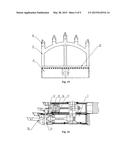 SMALL-RESISTANCE HIGH-EFFICIENCY MINING DEVICE WITH MULTIPLE LAYERS OF     PERCUSSION HEADS diagram and image