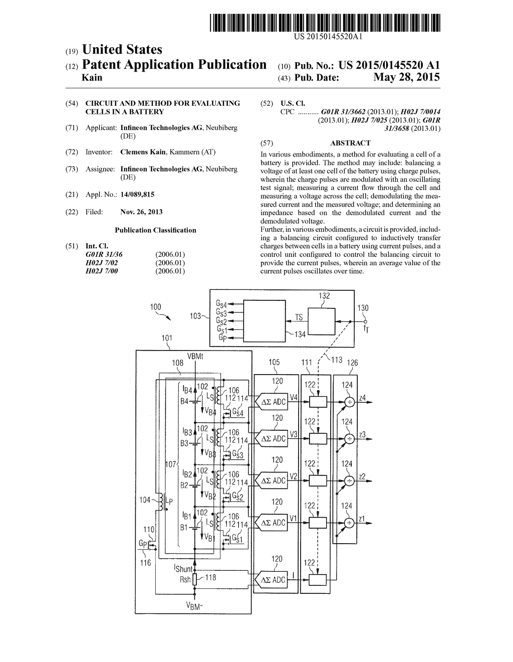 CIRCUIT AND METHOD FOR EVALUATING CELLS IN A BATTERY - diagram, schematic, and image 01