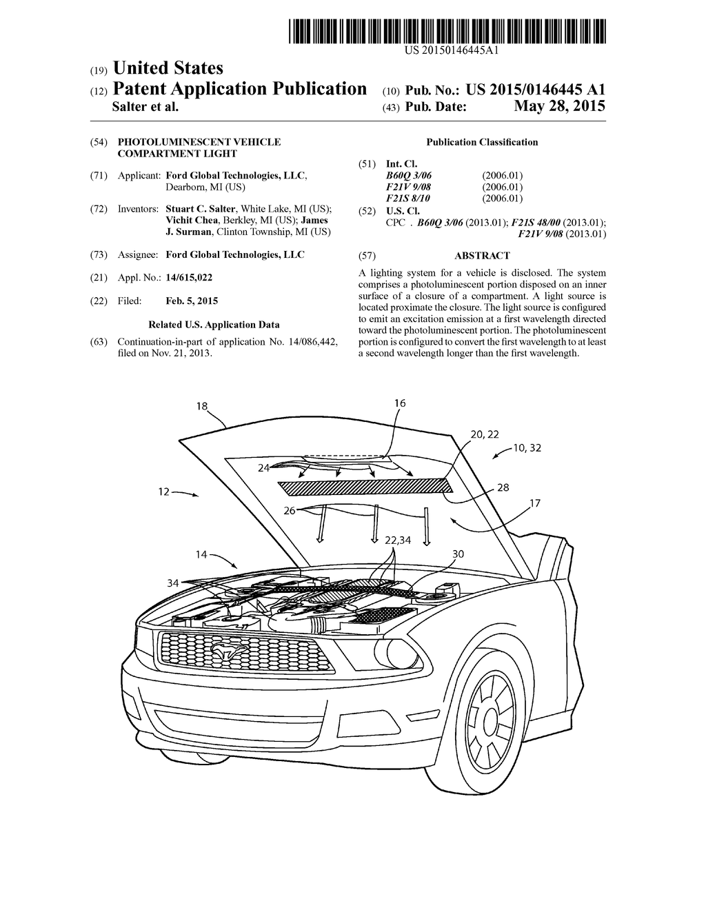 PHOTOLUMINESCENT VEHICLE COMPARTMENT LIGHT - diagram, schematic, and image 01