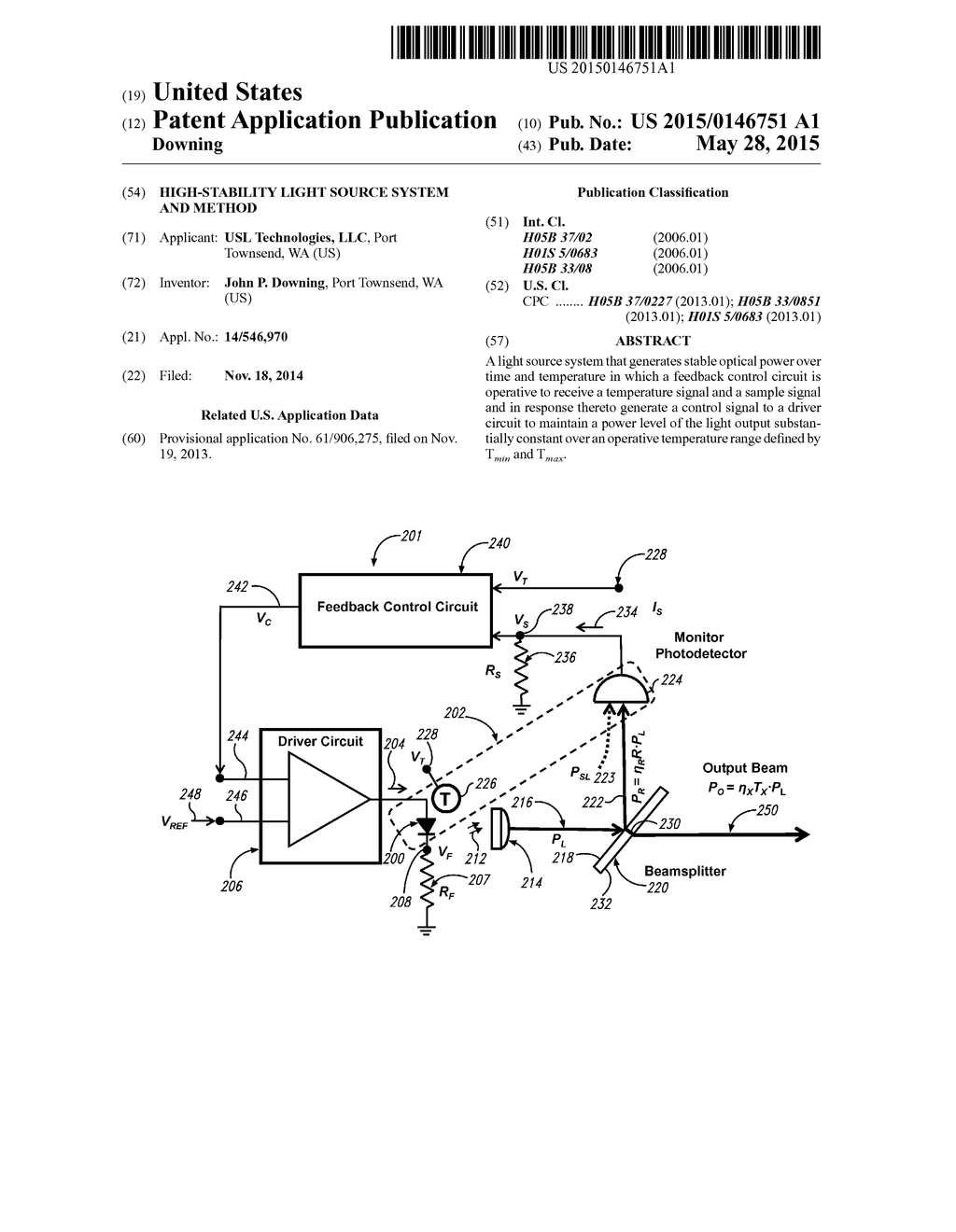 HIGH-STABILITY LIGHT SOURCE SYSTEM AND METHOD - diagram, schematic, and image 01