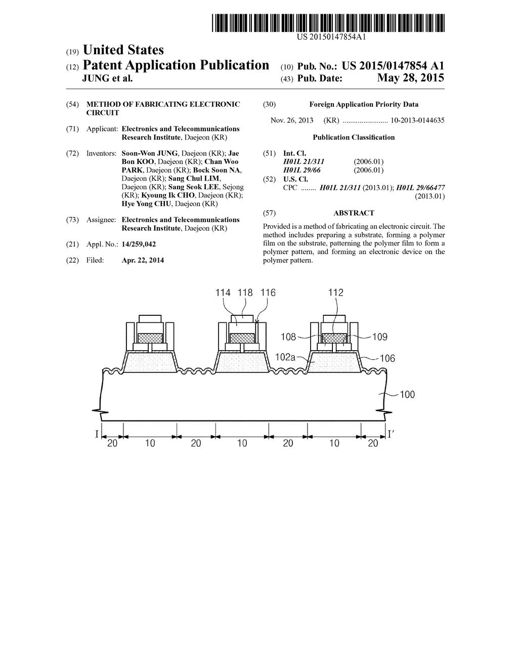 METHOD OF FABRICATING ELECTRONIC CIRCUIT - diagram, schematic, and image 01